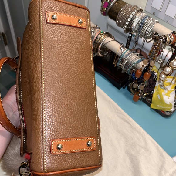 Dooney & Bourke brown leather bag with gold hardware- like new condition - Picture 13 of 16